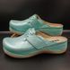 Женские сабо кожаные Leon 902, turquoise, 38