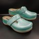Женские сабо кожаные Leon 902, turquoise, 38