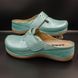 Женские сабо кожаные Leon 902, turquoise, 38