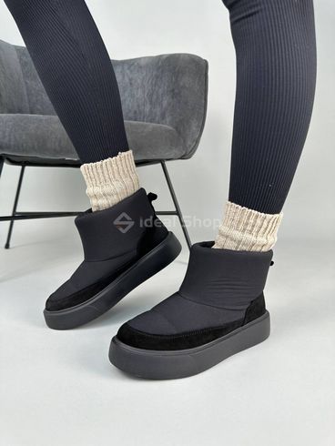 Uggs dla kobiet z tkaniny przeciwdeszczowej w kolorze czarnym z zamszowymi wstawkami 36 (23,5 cm)