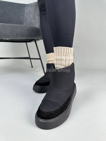 Uggs dla kobiet z tkaniny przeciwdeszczowej w kolorze czarnym z zamszowymi wstawkami 36 (23,5 cm)