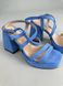 Zamszowe sandały damskie w kolorze niebieskim 36 (23 cm)
