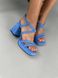 Zamszowe sandały damskie w kolorze niebieskim 36 (23 cm)