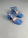 Босоніжки жіночі замшеві блакитного кольору 36 (23 см)