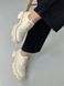 Лофери жіночі шкіряні бежеві на шнурках 41 (27 см)