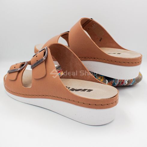 Фото Шлепанцы женские кожаные Leon 5012 5012-brown-37 11