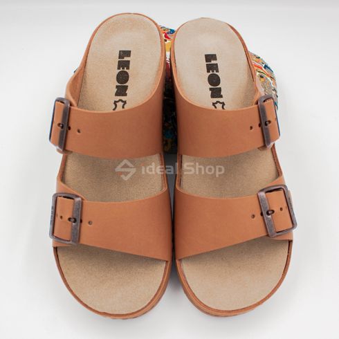 Фото Шлепанцы женские кожаные Leon 5012 5012-brown-37 6