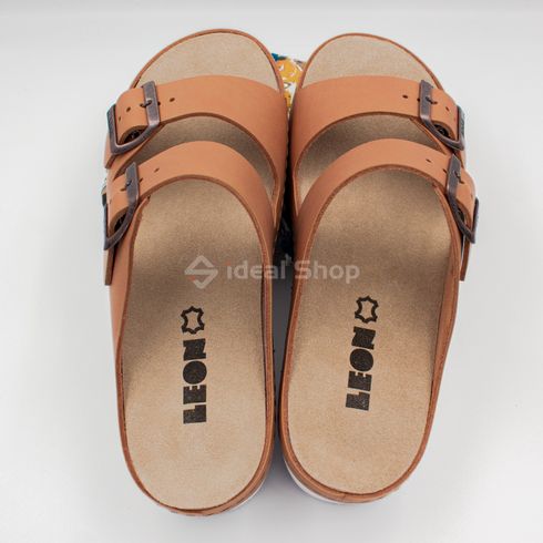 Фото Шлепанцы женские кожаные Leon 5012 5012-brown-37 14