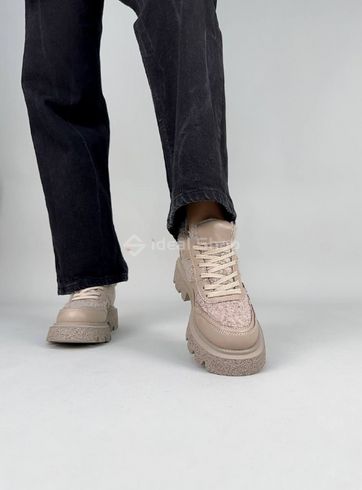 Фото Ботинки женские кожаные бежевые на байке 4400д/36 3