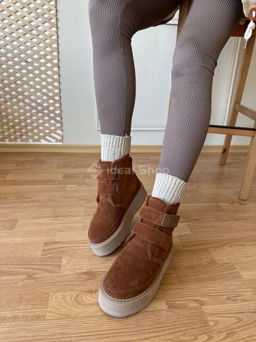 Uggs damskie zamszowe brązowe z zapięciem na rzepy 35 (22.5 cm)