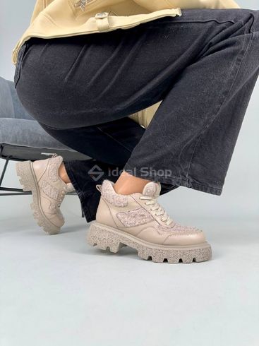 Фото Ботинки женские кожаные бежевые на байке 4400д/36 6