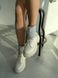 Черевики жіночі шкіряні бежеві на бежевій підошві низький хід зимові 35 (23 см)