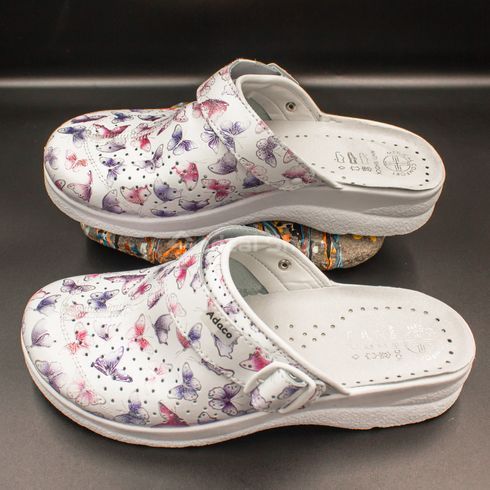 Фото Женские кожаные сабо Adaco 812sr butterflies 36р 812sr-butterflies-40 12
