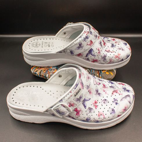 Фото Женские кожаные сабо Adaco 812sr butterflies 36р 812sr-butterflies-40 2