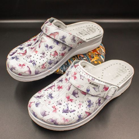 Фото Женские кожаные сабо Adaco 812sr butterflies 36р 812sr-butterflies-40 10