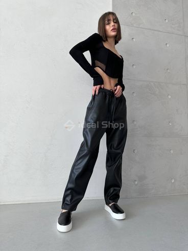 Фото Слипоны женские кожаные черного цвета 9907-3/36 8