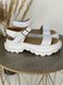 Skórzane sandały damskie w kolorze białym na białej podeszwie 39 (25 cm)