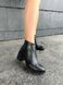 Фото Ботильоны женские кожаные черные на каблуках демисезонные 2706-1д/36 1