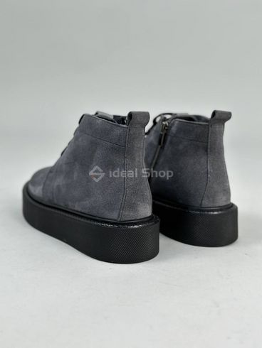 Фото Ботинки женские замшевые серые на черной подошве демисезонные 9908-2д/36 11