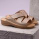 Skórzane sandały damskie Leon Risotto, 264, złote, rozmiar 41