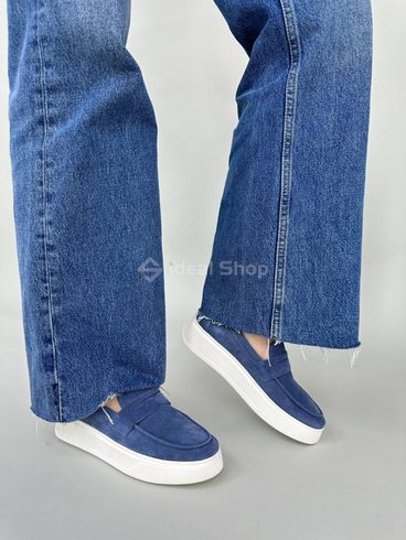 Лофери жіночі замшеві кольору джинс 36 (23,5 см)