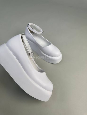 Białe skórzane buty damskie na platformie 36 (23 cm)