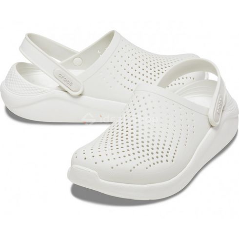 Сабо Кроксы Crocs LiteRide™ Clog Almost White (белые), размер 37