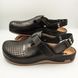 Skórzane sandały męskie Leon 701M, czarne, rozmiar 41