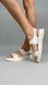 Skórzane sandały damskie w kolorze mlecznym na mlecznej podeszwie 36 (23 cm)