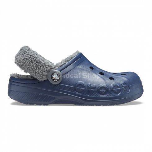 Крокси Baya Lined Fuzz Strap Navy/Grey, розмір 36