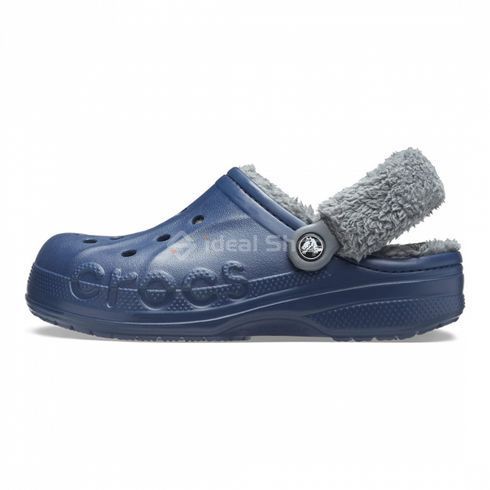 Крокси Baya Lined Fuzz Strap Navy/Grey, розмір 36