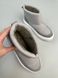 Szare damskie buty przeciwdeszczowe uggs z zamszowymi wstawkami 36 (23,5 cm)
