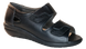 Damskie sandały ortopedyczne dla szerokich stóp 22-005, czarne, rozmiar 36