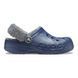 Крокси Baya Lined Fuzz Strap Navy/Grey, розмір 36