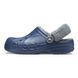 Крокси Baya Lined Fuzz Strap Navy/Grey, розмір 36
