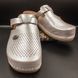 Женские тапочки сабо кожаные Leon Lana, 900, размер 42, перламутровые