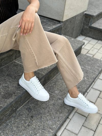 Sneakersy damskie skórzane białe 36 (23,5 cm)