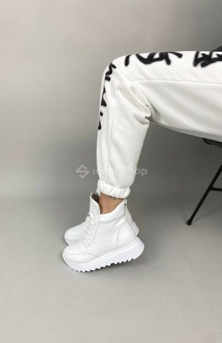 Кросівки жіночі шкіряні білі зимові 36 (23,5 см)