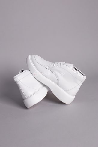 Фото Ботинки женские кожаные белые демисезонные 5733д/41 9