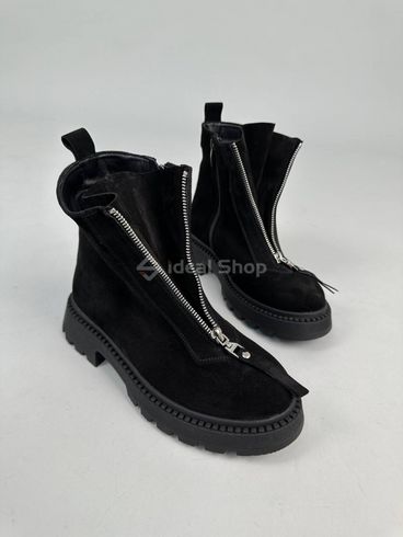 Фото Ботинки женские замшевые черные зимние 6502-1з/36 10
