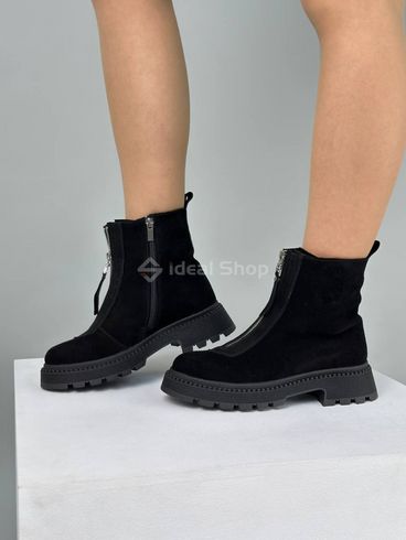 Фото Ботинки женские замшевые черные зимние 6502-1з/36 3