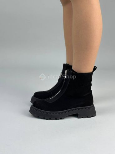Фото Ботинки женские замшевые черные зимние 6502-1з/36 2