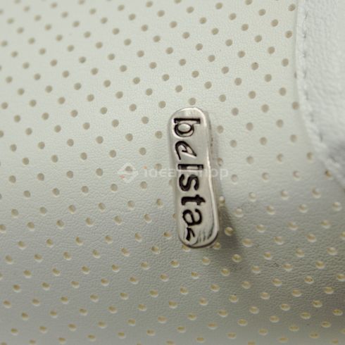 Мужские закрытые тапочки БЕЛСТА из белой перфорированной эко кожи, размер 44