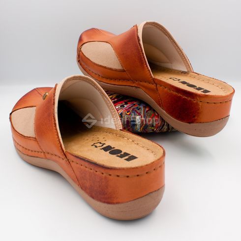 Фото Женские кожаные сабо Leon Aria I, 912, коричневые 912-brown-39 11