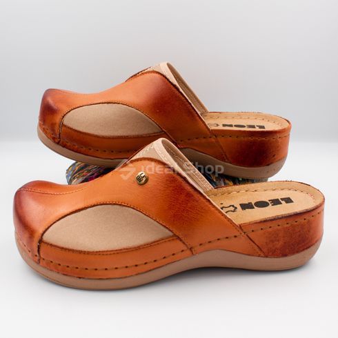 Фото Женские кожаные сабо Leon Aria I, 912, коричневые 912-brown-39 9
