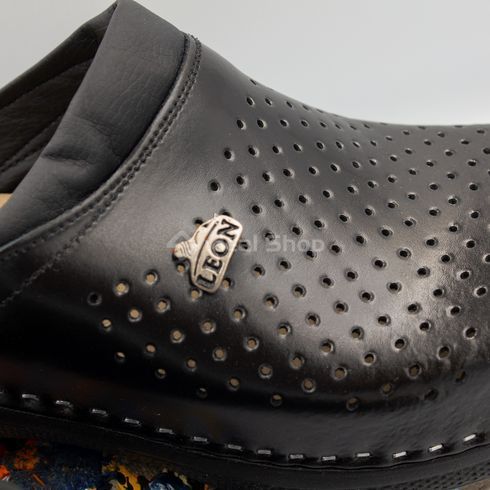 Фото Женские тапочки сабо кожаные Leon Klasik I, PU100, черные PU100-black-37 19