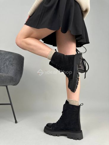 Фото Ботинки женские замшевые черные зимние 5521-1з/40 7