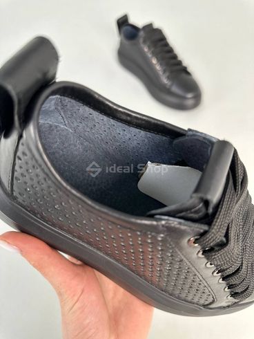 Sneakersy damskie skórzane czarne z perforacją 36 (23,5 cm)