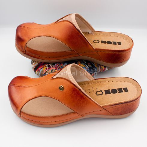 Фото Женские кожаные сабо Leon Aria I, 912, коричневые 912-brown-40 10