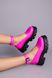 Туфлі жіночі шкіряні рожеві на масивній підошві 35 (23,5 см)